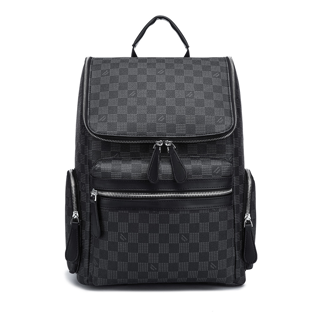New Style Of Large Capacity Plaid Classic Leisure Backpack Fashion All Male Computer Package Tide College Students Book 2025