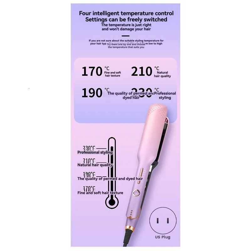 B89B-Versatile Hair Styler-Dual Function Straightener And Curler With Adjustable Heat Settings Flat Iron US PlugT251122