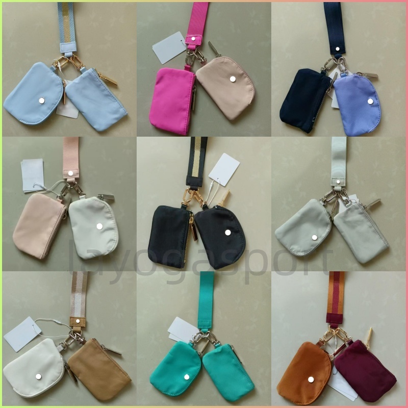 Lulussty Lemonive Yoga Wristlet Clutch Bag key Chain Wallet Yoga Bag Gym Bag Mini Purse With Detachable Zipper Wrap Around Wrist Guard Wallet Portable Coin Bag