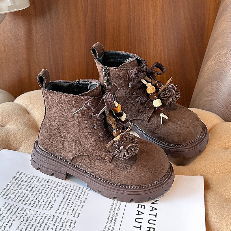 New designer shoes Autumn Winter New Warm Children s Martin Boots Girls Leather Boots Versatile British Style Boys Short Boots Cotton Boots