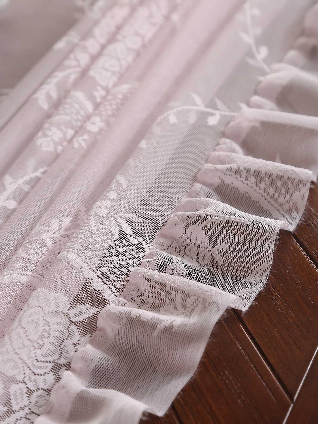 Rustic Pink Mirror Flower Lace Tablecloth Living Room Bedroom Dining Table Tablecloth Wedding Festival Home Table Decoration C251122