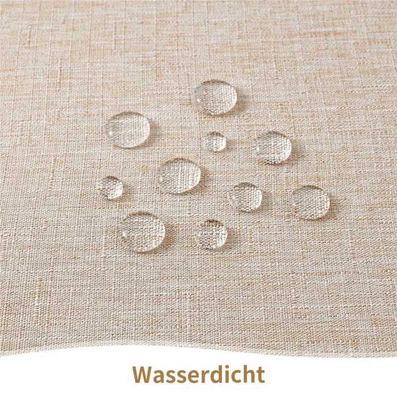 Homaxy Restuarant Rectangle Linen Tablecloths Waterproof Wipeable Fabric Table cloths Kitchen Dining Dirt-Repellent Table Covers C251122