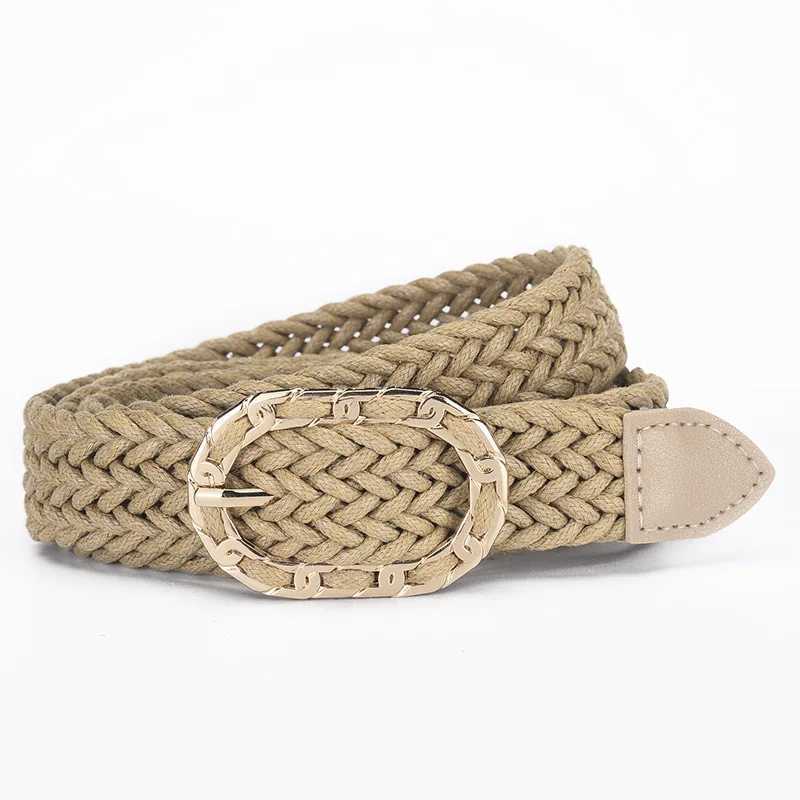 Boho Wax Rope Braided Belt Womens Fashion Trend Jeans Dress Clothing Accessories Girdle Gothic Retro Gold Buckle Waistband J251122