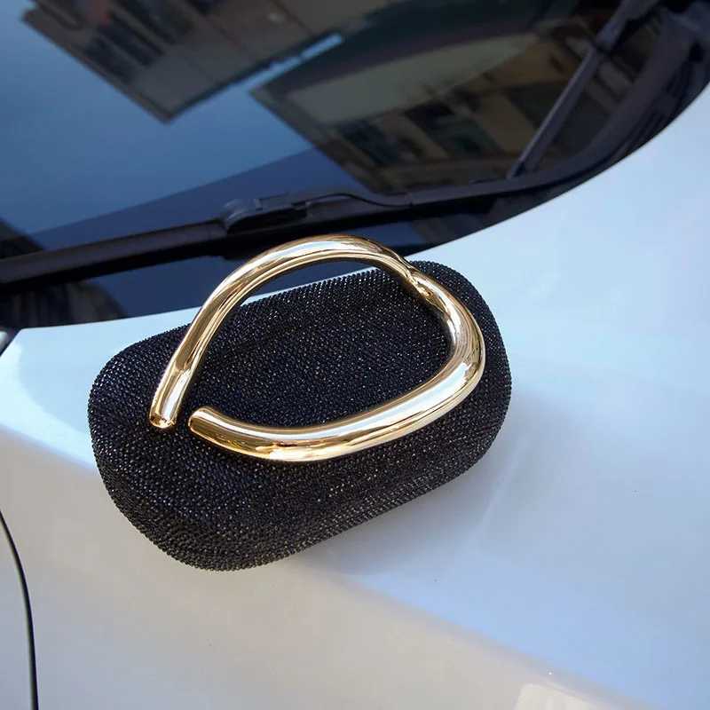 Luxury Full Diamond Evening Bag for Women Sparking Shiny Rhinestone Clutch Bag Elegant Party Banquet Wedding Party Chain Handbag K251121