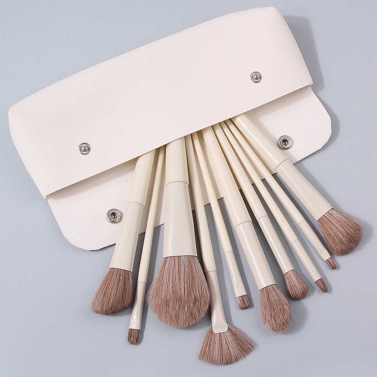 11PCS Beginner Makeup Brush Set with makeup bag soft bristle blush brush eyeshadow brush portable travel makeup tools C251122