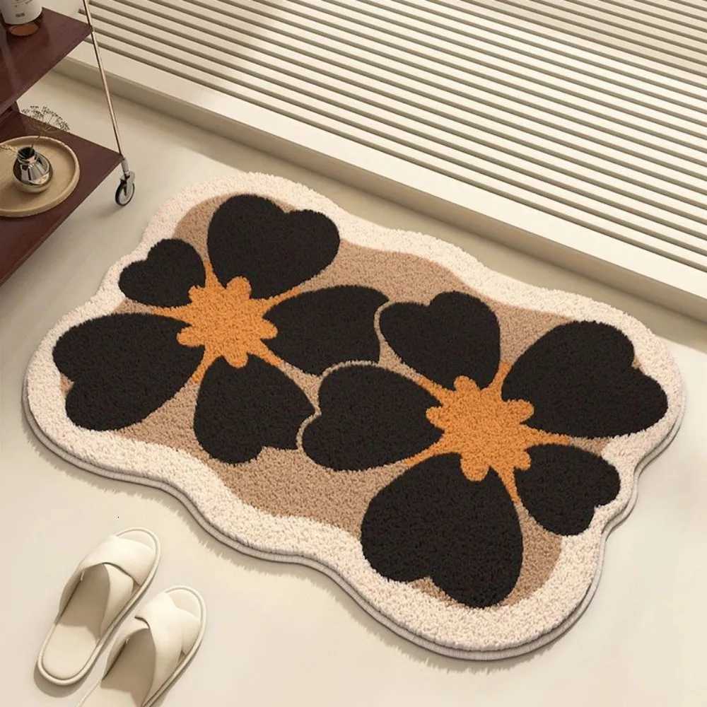 VIKAMA luxury Modern Minimalist Floral Living Room Rug Contrasting Colour Artistic Design Floor Mat Ins-Style Home Decor RugM251122