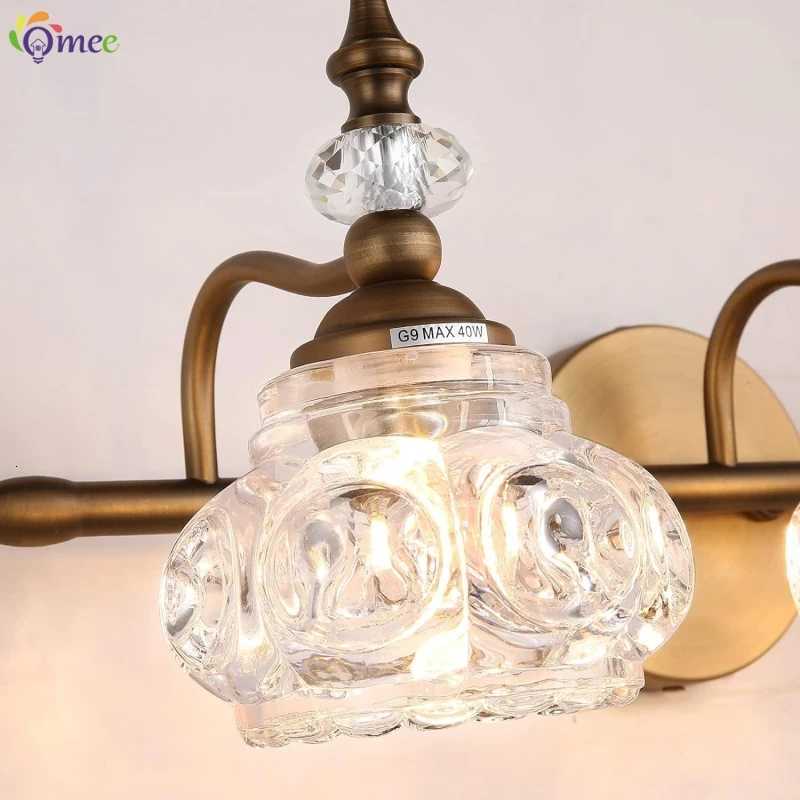 Modern Gold Luxury Crystal Wall Lamp Living Room Decoration Study Bedroom Bathroom Mirror Front Home Led Indoor Light Fixture M251122