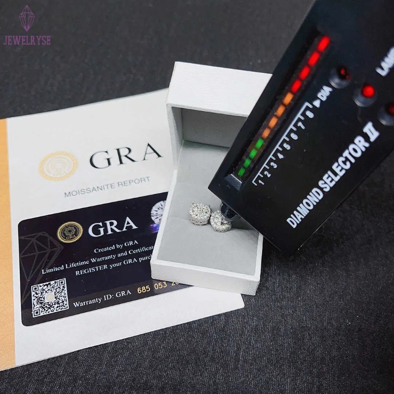 Designer Spiral Stud Earrings Iced Out Moissanite VVS Screw Back Jewelry Gift Hot Sale