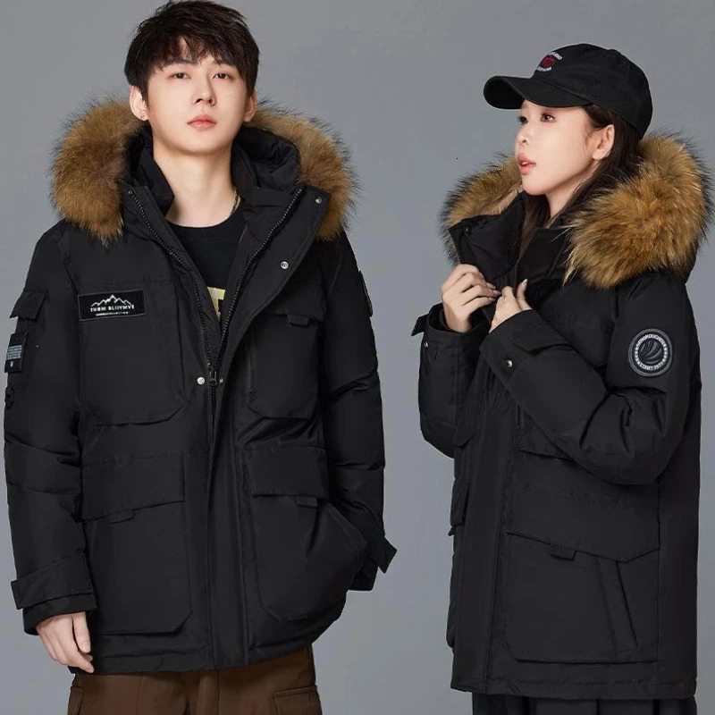 Winter Mens Hooded Fur Collar Duck Down Coats High Quality Waterproof Fashion Parkas Male Casual Warm Jackets 251110