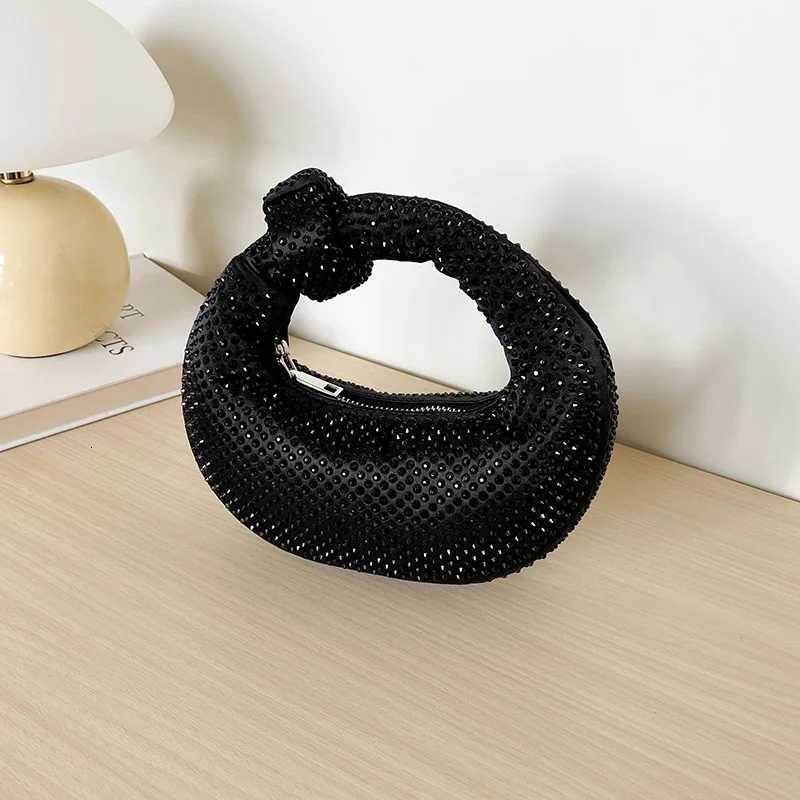 PC Solid Color Zipper Diamonds Mini Evening Bags 2026 High Quality Party Bags Exquisite Niche Design Versatile Womens Handbags K251121
