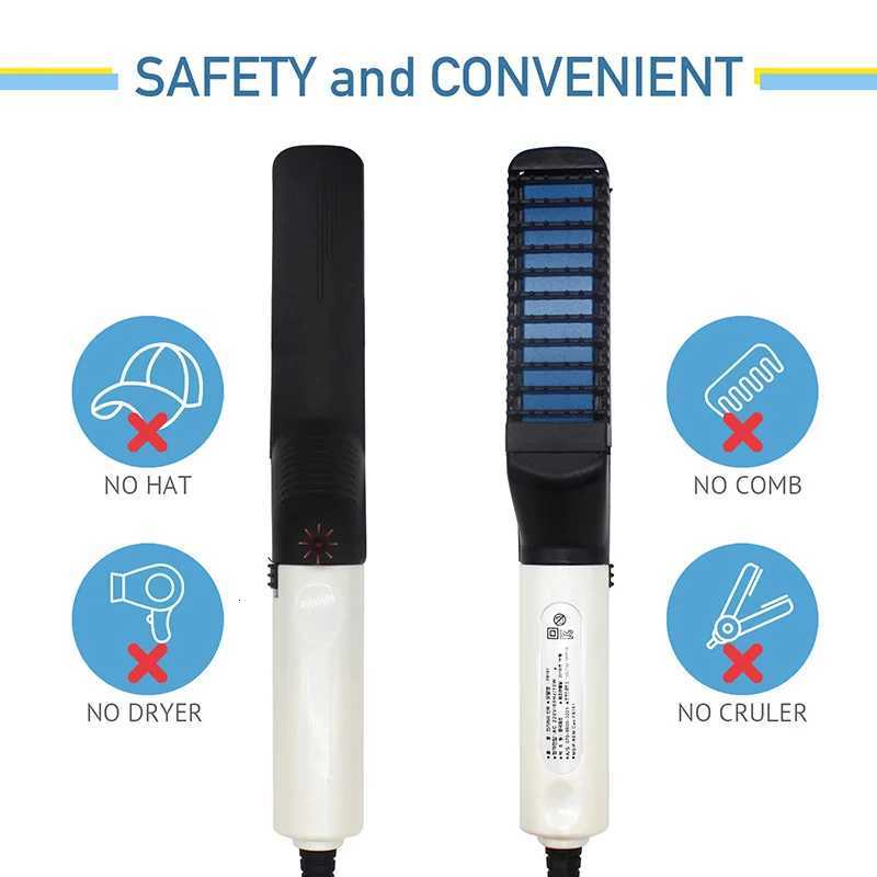Multifunctional Electric Hair Comb Brush Beard Straightener Beard Straightening Comb Straight Hair Curler Styling Tools for MenT251122