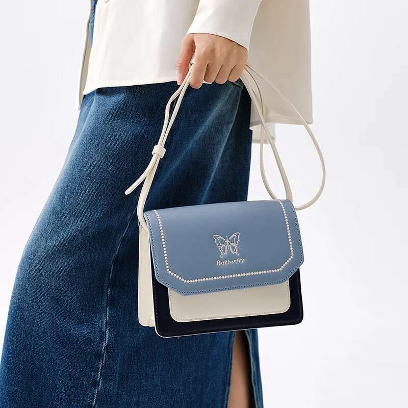 Semir Small Square Women New Textured Fashion Butterfly Crossbody Daily Simple Commuter Shoulder Bag Bag