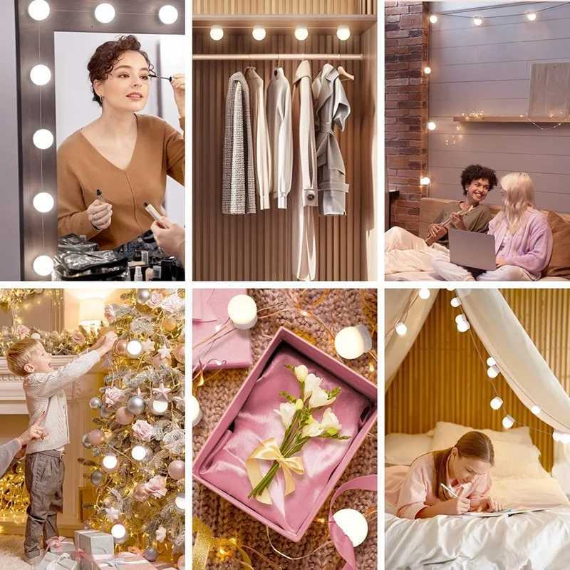 YLS-14 Dimmable Bulbs LED Vanity Mirror Lights With 10 Brightness Levels AdjustableFor Makeup Desk Bathroom Dressing Room M251122