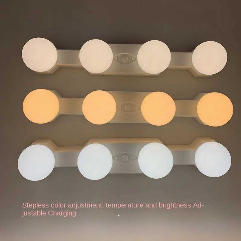 LED Vanity Lamp 4W USB Rechargeable Suction Cup Makeup Mirror Light Portable Powder Room Wardrobe Cupboard Bathroom Fill Light M251122