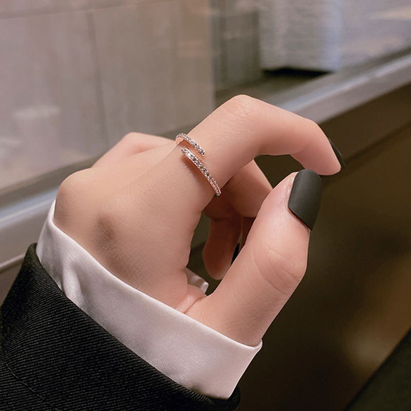 Womens vintage personality ins new trendy little finger tail ring High quality gold designer diamond ring rings designer for women engagement men love - view 5