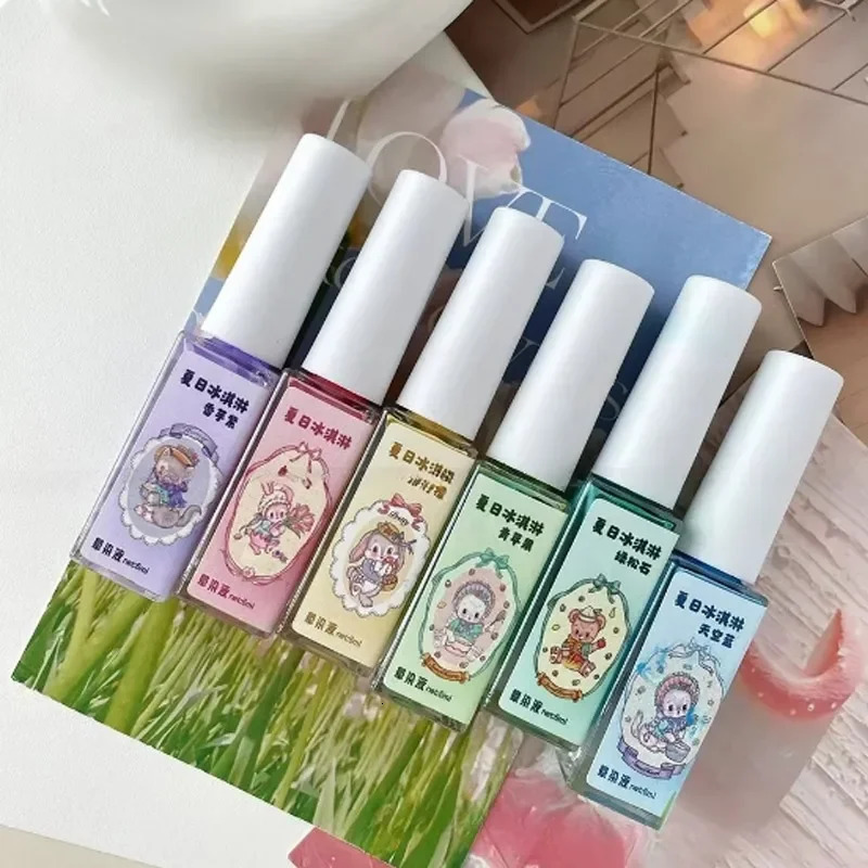 Nail Art 6 Colors 6ML Summer Ice Cream Dye Solution Creative Pattern DIY n Women Decoration 251106