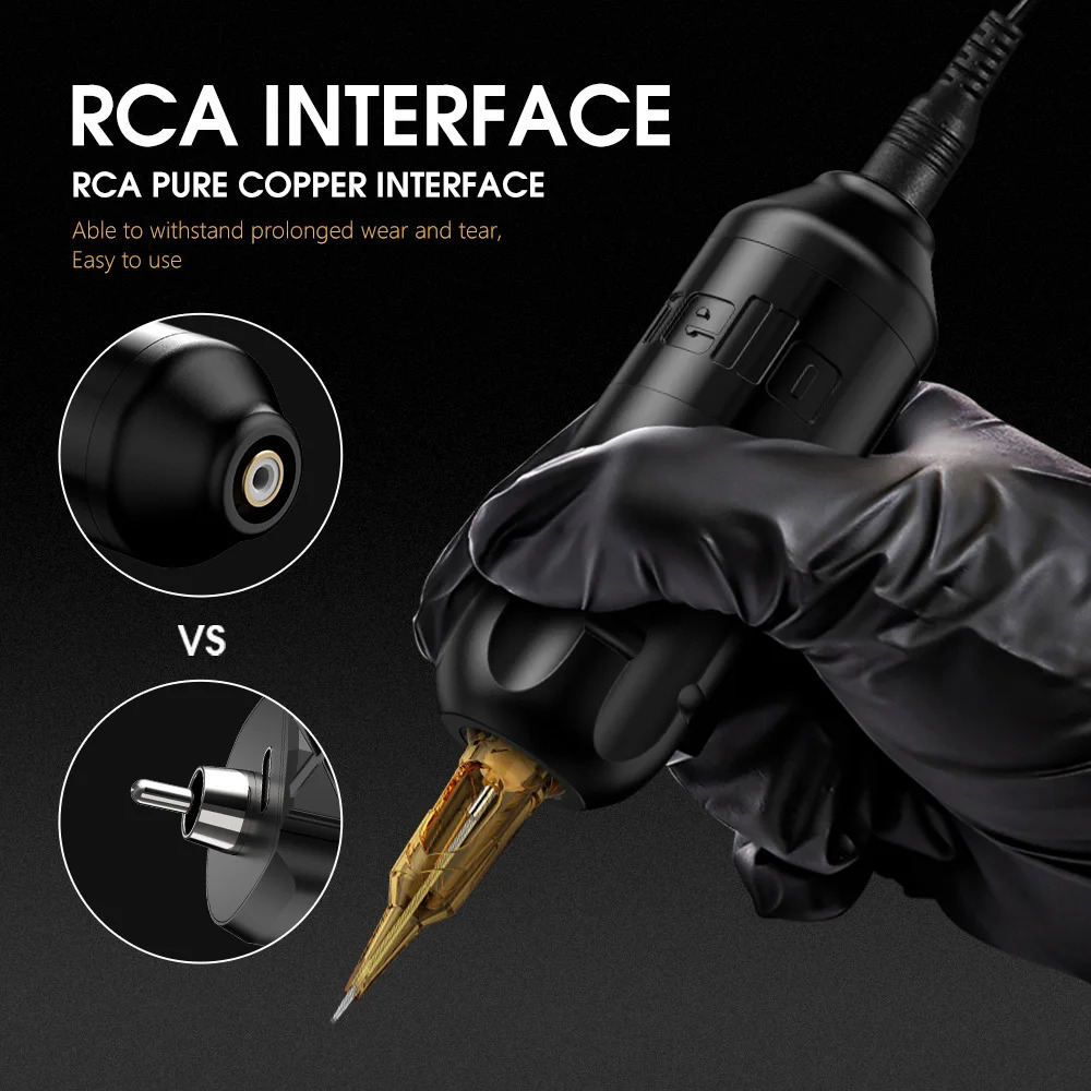 Ambition Stroke 4.0mm Rotary Tattoo Machine Coreless Motor Permanent Makeup Pen Grip RCA Interface For Body Art 250422