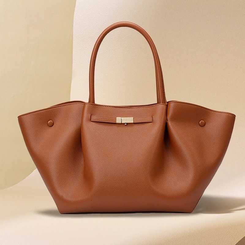 Litchi patterned wing shoulder bag large capacity European and American retro tote bag fashionable and versatile K251121