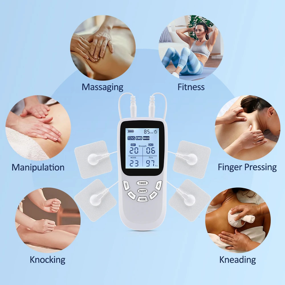 36 Modes Electric Muscle Stimulator Device EMS TENS Pulse Body Massage for Neck Back Body Digital Display Slimming Machine 250418