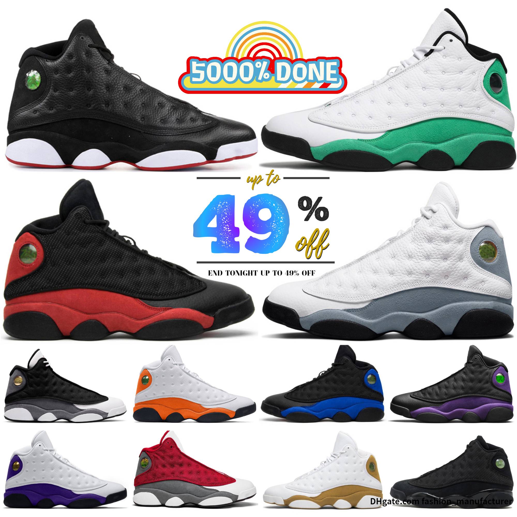 Jump Mans 13s Mens Basketball shoes Court Purple Atmosphere Grey Starfish Chicago Black Royal Cat Flint University French Blue Bred Navy Playoff Red Flint sneakers