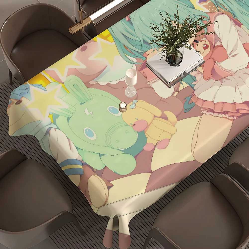 H- Anime Table Cloth Polyester Print Waterproof Oilproof Rectangular Party Table Cover Tablecloth Picnic Mat C251122