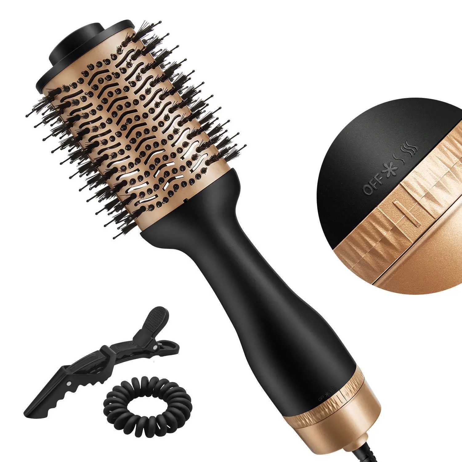Professional Electric Heated Smoothing Comb Straight Hair Curly Styling Hair Dryer Brush 3 In 1 Hair Dryer BrushT251122