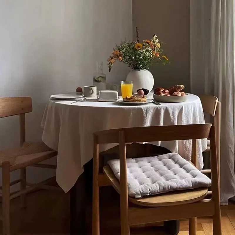 French Cream Style Household Tablecloths Wedding Parties Holiday Kitchen Tablecloths Soft Pleated Texture Beige Tablecloths C251122