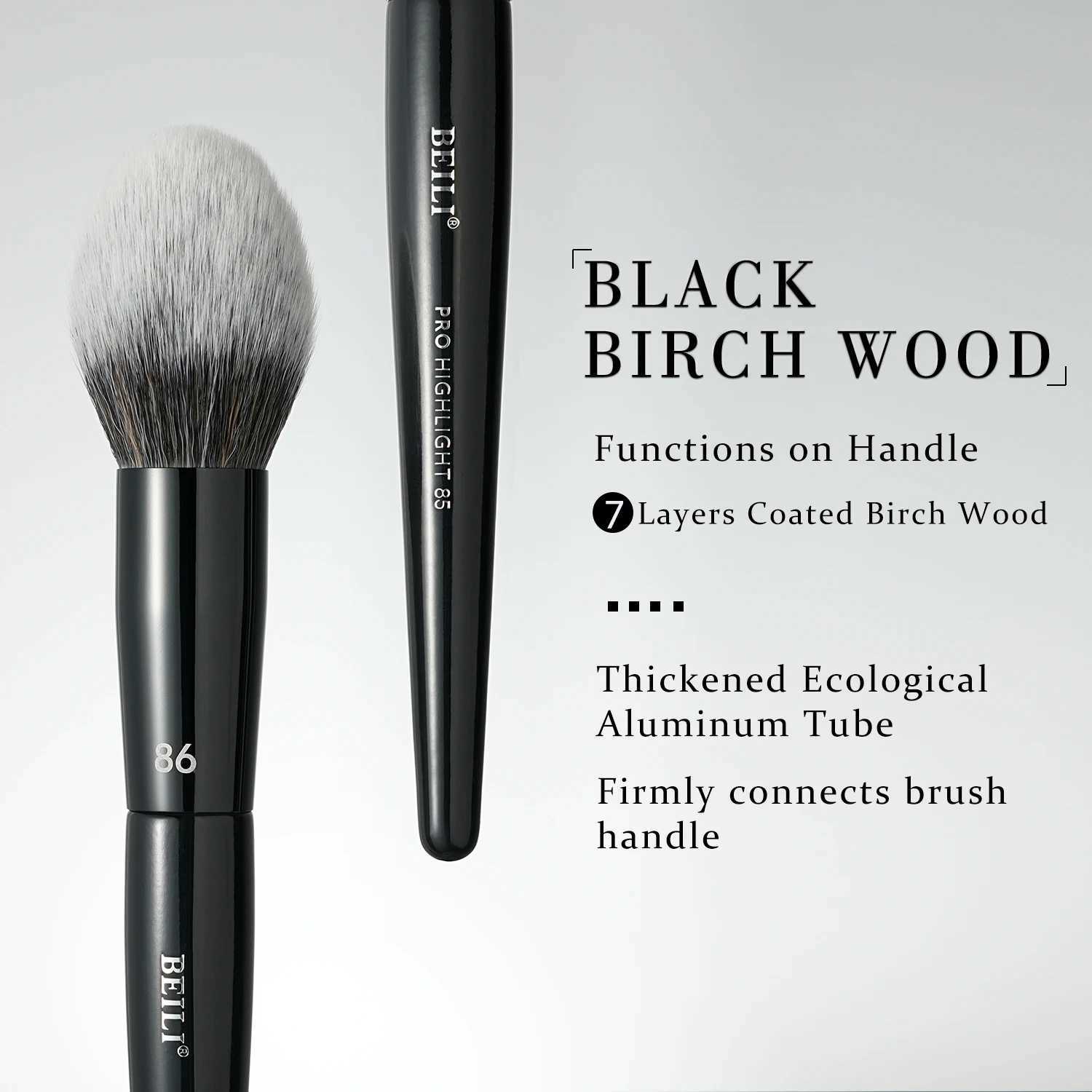 BEILI 14 Pcs Makeup Brush Set Vegan Pro Highlighter Foundation Powder Eyeshadow Eyebrow Concealer Blush Brushes Beauty Tool C251122