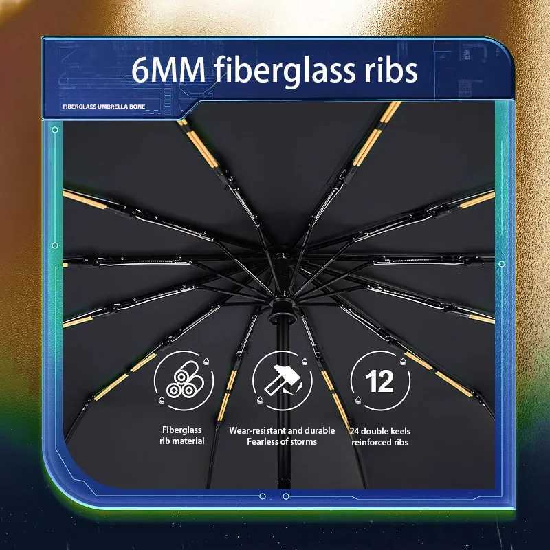 Anti-rebound Fully Automatic Umbrella Suitable Large Double Size Folding Sun Protection And Uv Protection UmbrellaM251122