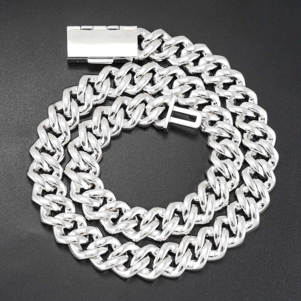 16 Year Cuban Link Chain Manufacturer 16mm Baguette Moissanite Dia Hip Hop Iced Out Jewelry Necklaces Sterling Sier