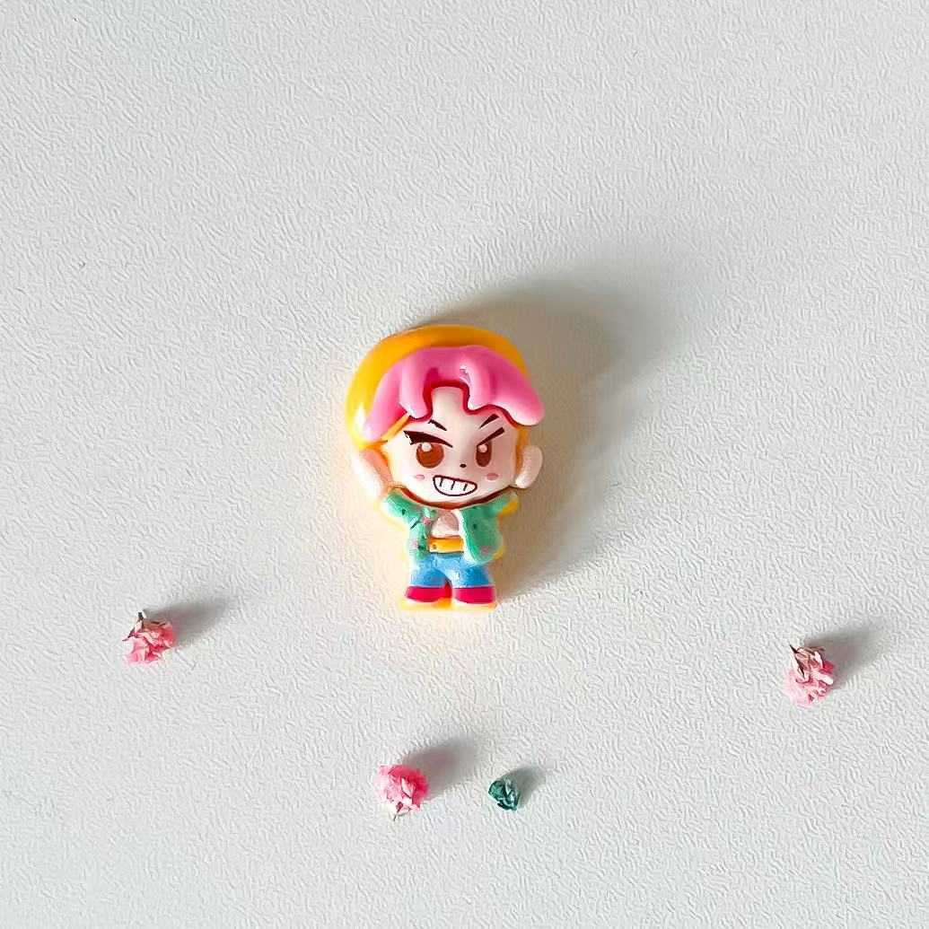 Cartoon Resin Small Card Demon Slayer Daily DIY Accessories Decoration Fridge Magnet Car Accessories Phone Case Keychain J251122