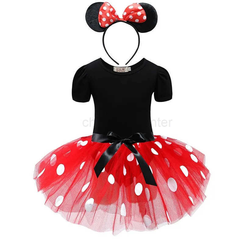 Disney Baby Girls Ballet Tutu Dress Summer Kids Minnie Mickey Dress Dots Mouse Costume Children Christmas Birthday Party Clothes W250520 W250520