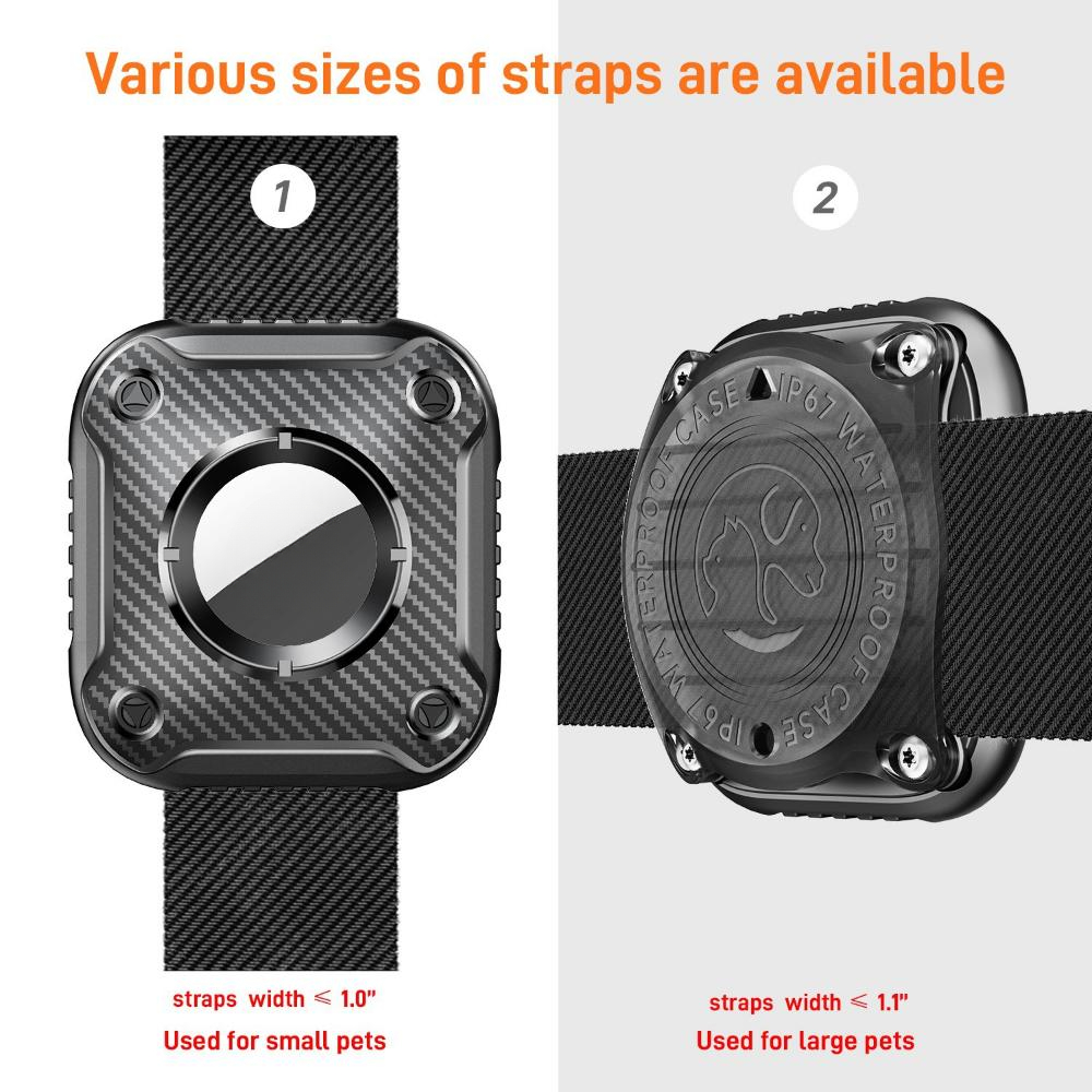 New waterproof airtag pet model apple anti-lost device tracking cover dog with collar webbing cat, with dog, with bag