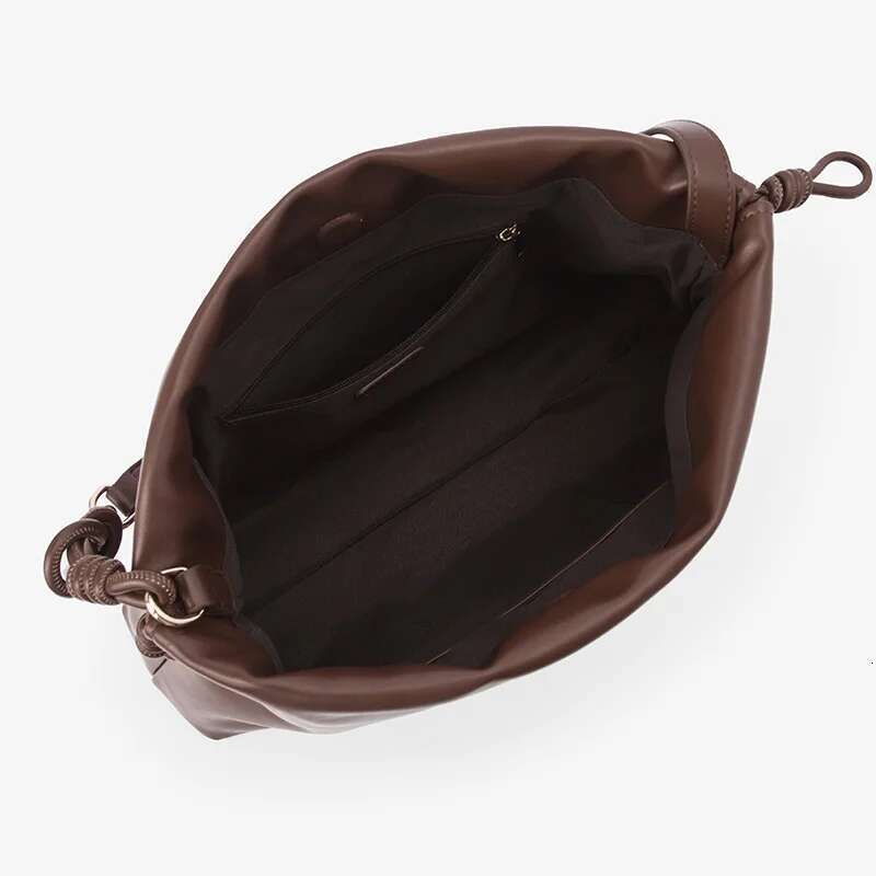 Semir Tote Women 2024 New Retro French Lazy Sense Shoulder Large Capacity Drawstring Handbag Lady Bag