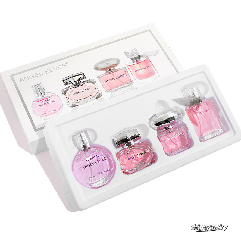 Fragrance Gift Set - 4 Piece Collection Of Elegant Women's Perfumes, 120Ml, Floral & Fruity Scent, Long-Lasting Eau De Parfum Spray Ddmylucky