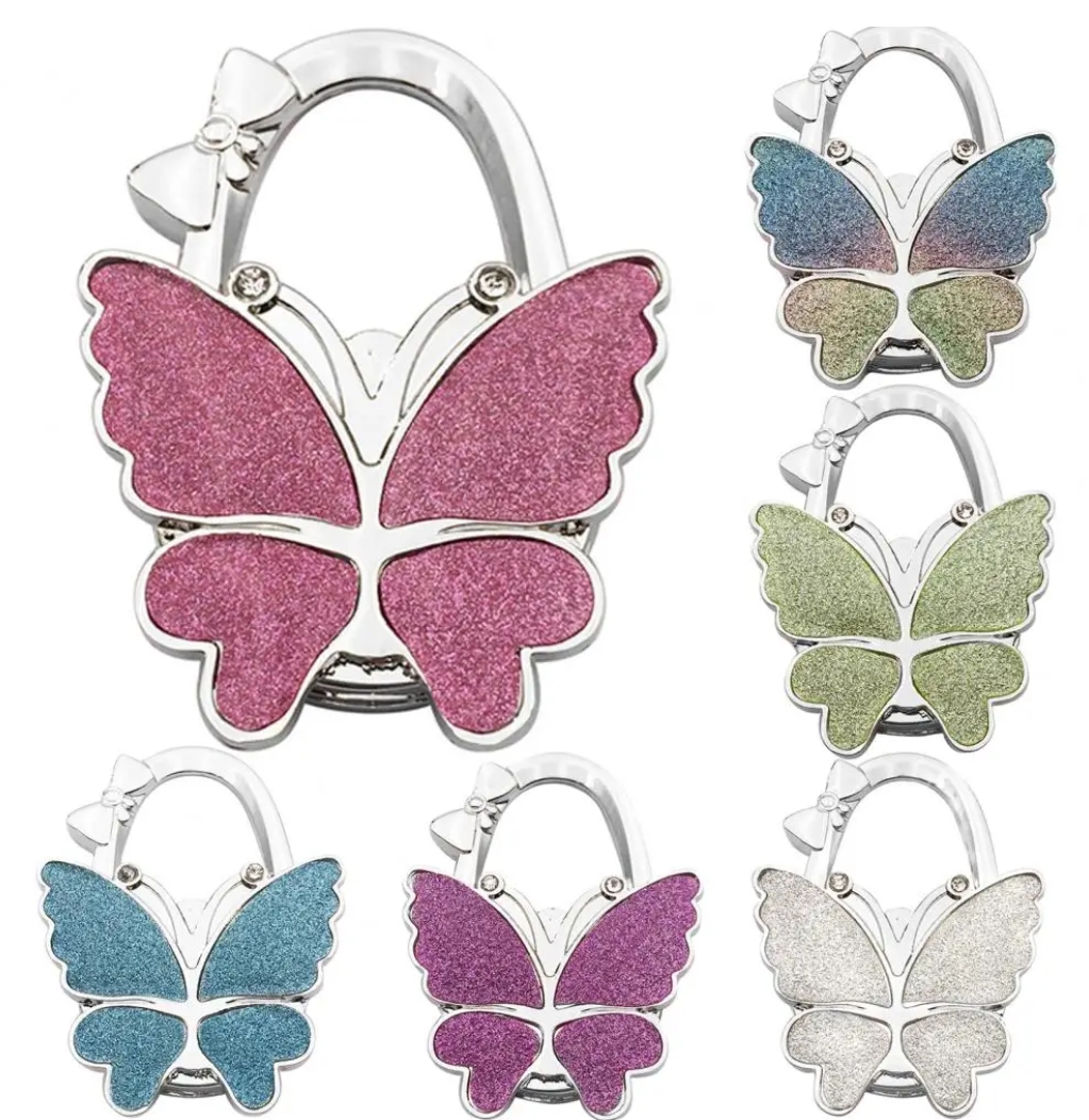 Hooks Rails Hook Butterfly Handbag Hanger Glossy Matte Foldable Table For Bag Purse Fy3424 0605 Drop Delivery Home Garden Housekee Dhwsb 0115