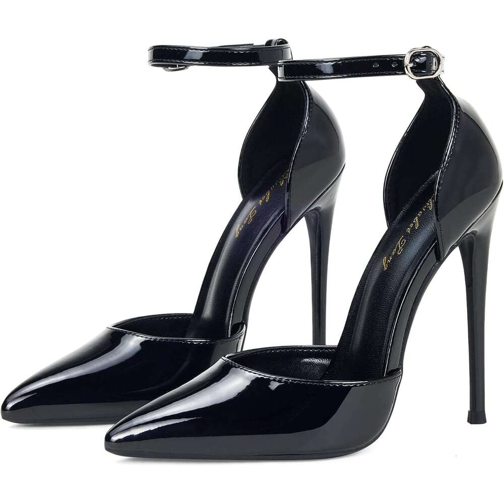 DHgadgets High Heels, Women Pumps D'Orsay Ankle Strap Pointed Toe Stiletto Heels Rhie Party Wedding Shoes