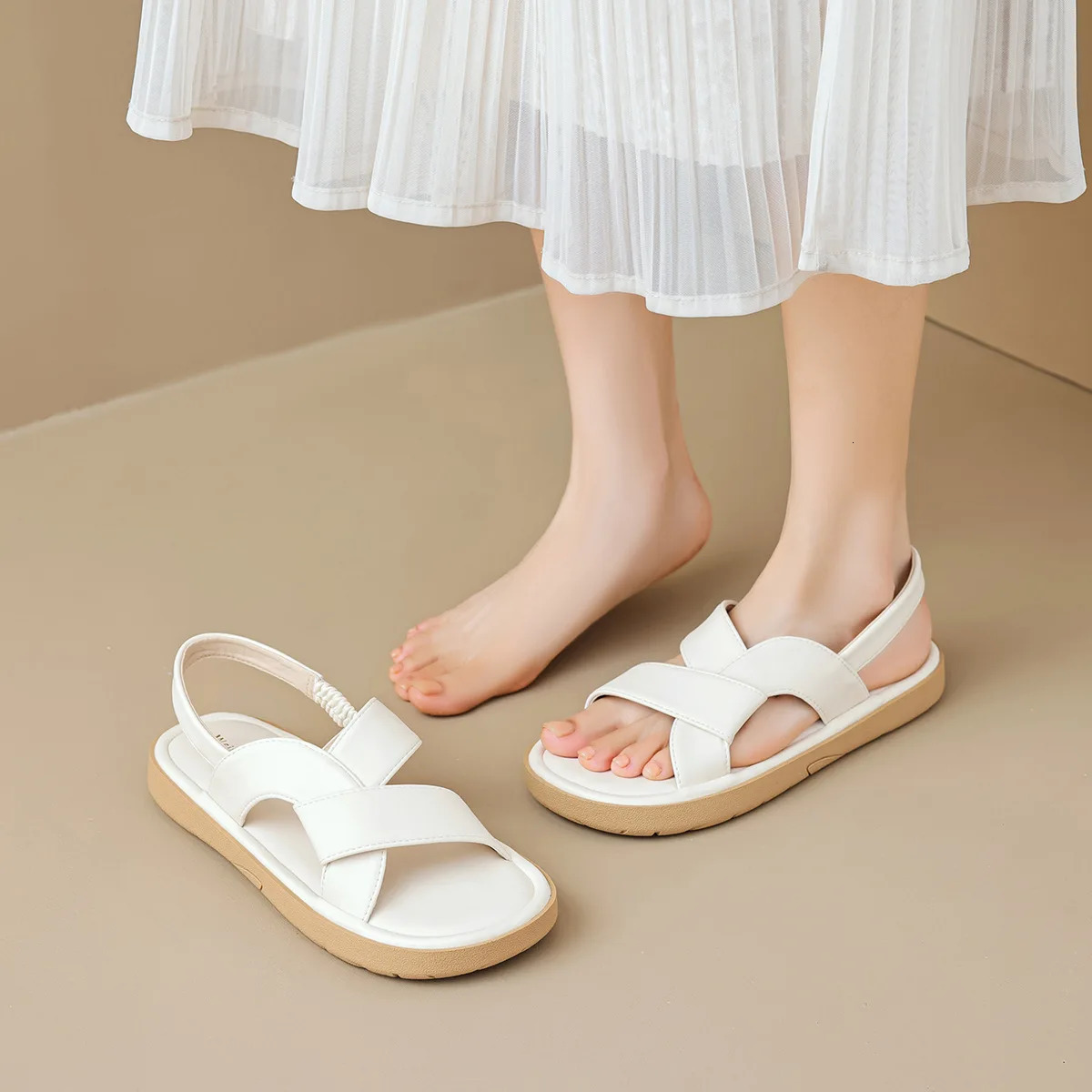 Summer Womens Outdoor Flat Shoes Korean Style Simple Fashion Casual Size 4143 250421BJ - view 5