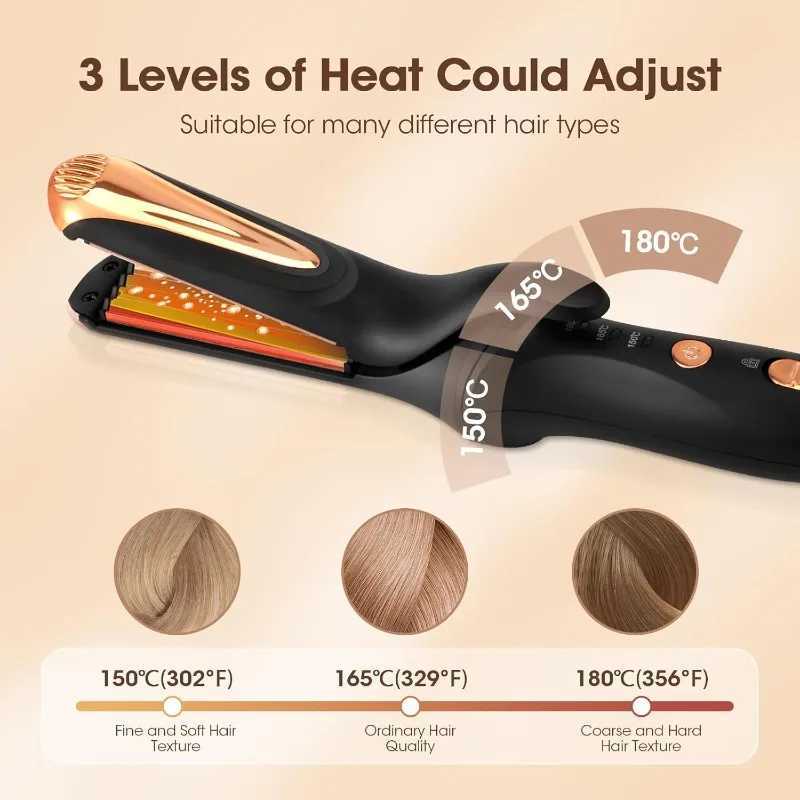 Mini Wireless Hair Crimper Rechargeable Crimping Iron Hair Crimper 3 Temperature Control Corn Krimping Safety Crimper Hair IronT251122