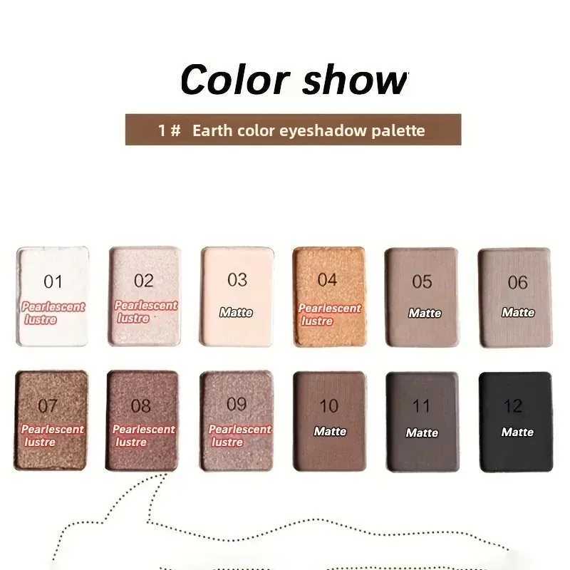 Professional 12 Colors Eyeshadow Palette Natural Shimmer Matte Nudes Cosmetic Eye Makeup Plate for Makeup ArtistsT251122