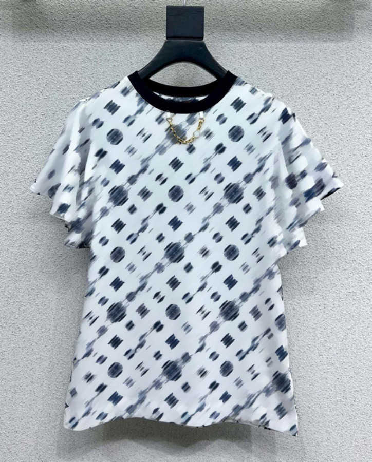 luxury tshirt designer t shirt women Letter Logo Print Chain Round Neck fashion t-shirt high quality short sleeve loose breathable summer tee top