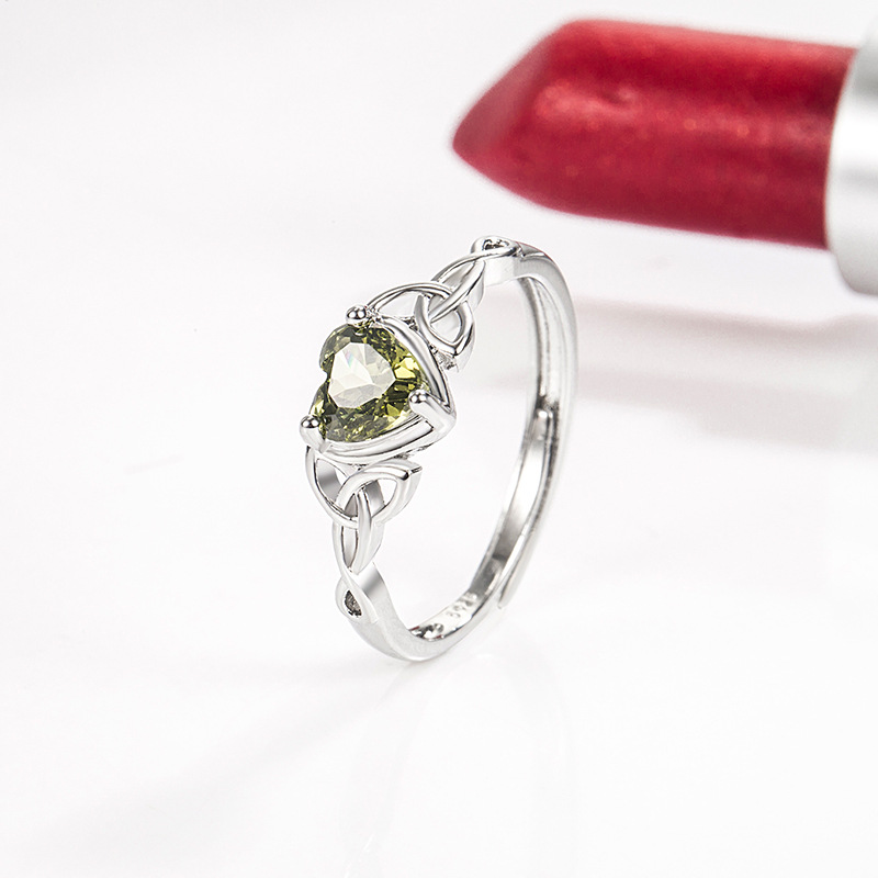 Multicolor Heart-shaped Emerald Zircon Ring High quality gold designer diamond ring rings designer for women engagement men love ring moissanite rings - view 5