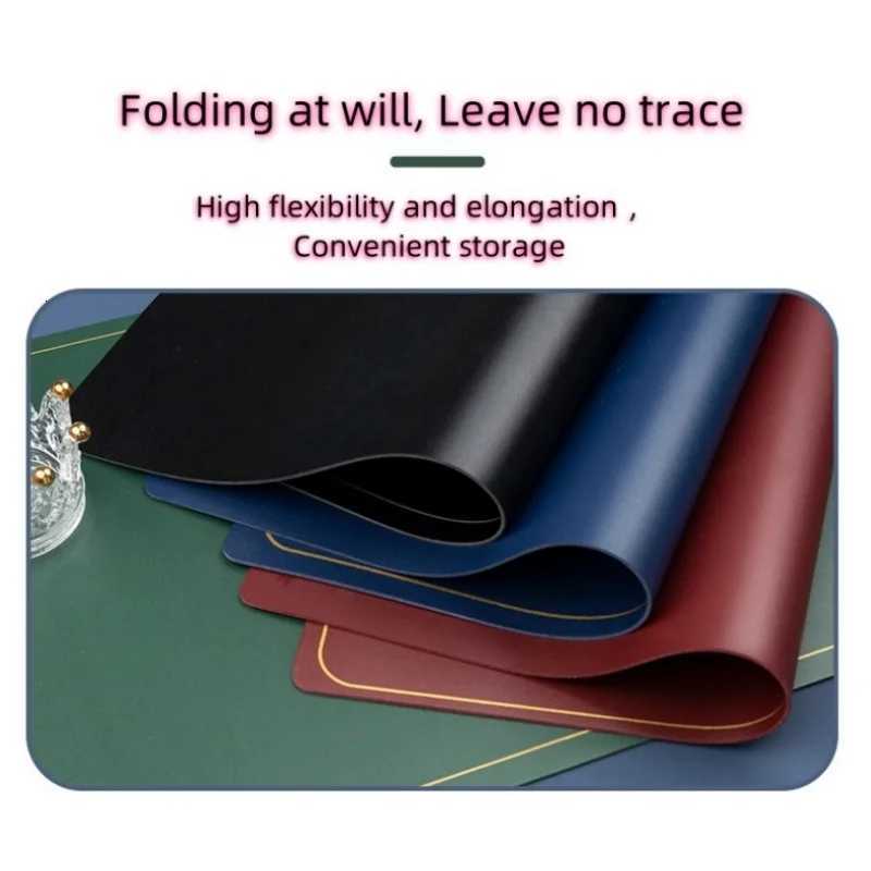 Nordic Light Luxury Style Leather Gold Edge Dining Table Mat Non-slip Placemat Set In Kitchen Accessories Cup Coaster Wine Pad C251122