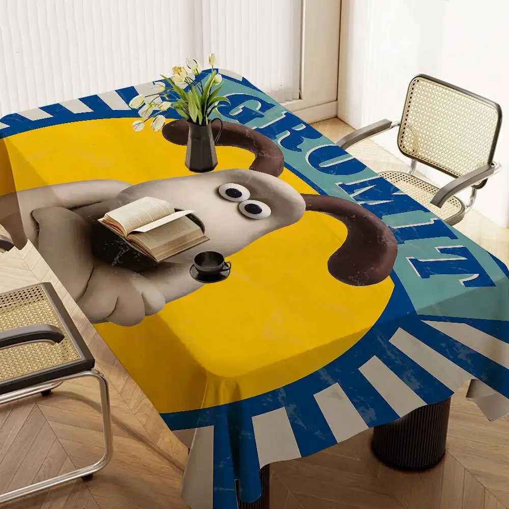 W-Wallace And G-Gromites Cartoon Tablecloth Home Dinner Party Cover Wedding Outdoor Party Cover Hotel Decoration Tablecloths C251122