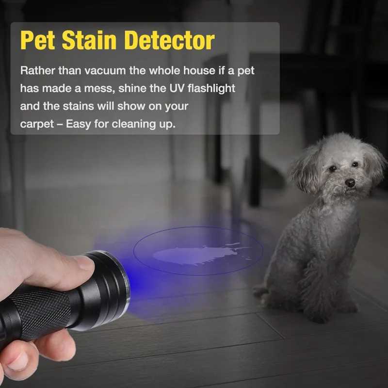 21 LED UV Ultraviolet Flashlight Blacklight 395NM Mini Torch Flash Lamp For Pet Urine Stains Portable Black Light Flashlights C251122