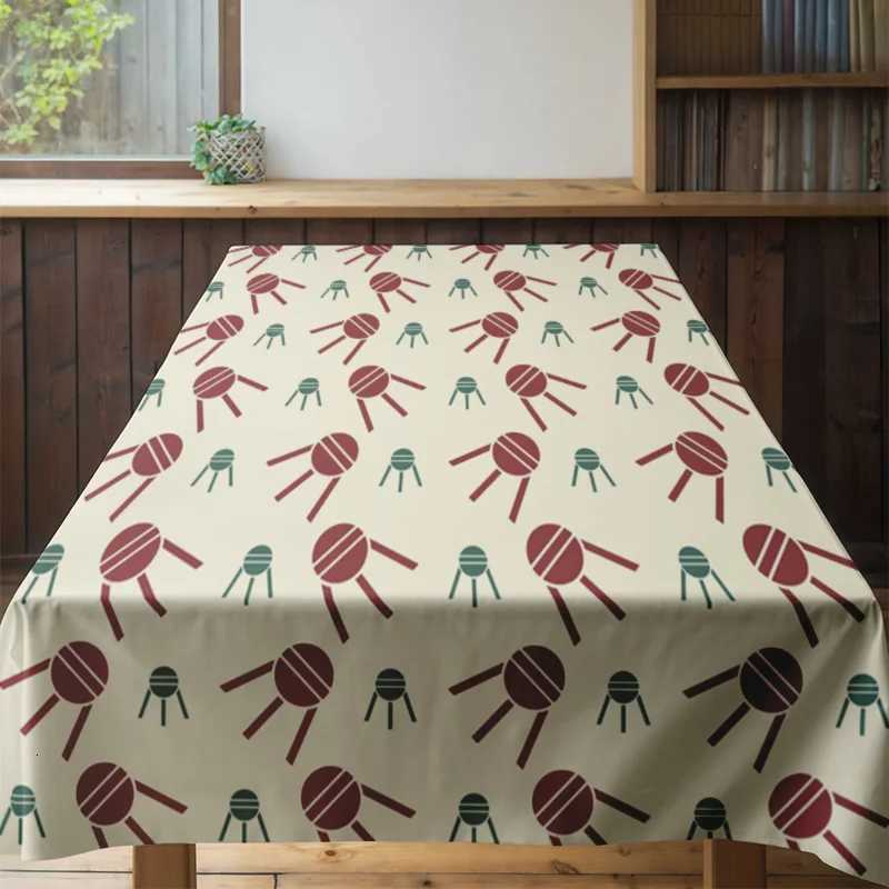 Modern Decorative Tablecloth Set for Dining Room Decoration Food Pattern White Table Cover with Chairs Cover for Kitchen Use C251122