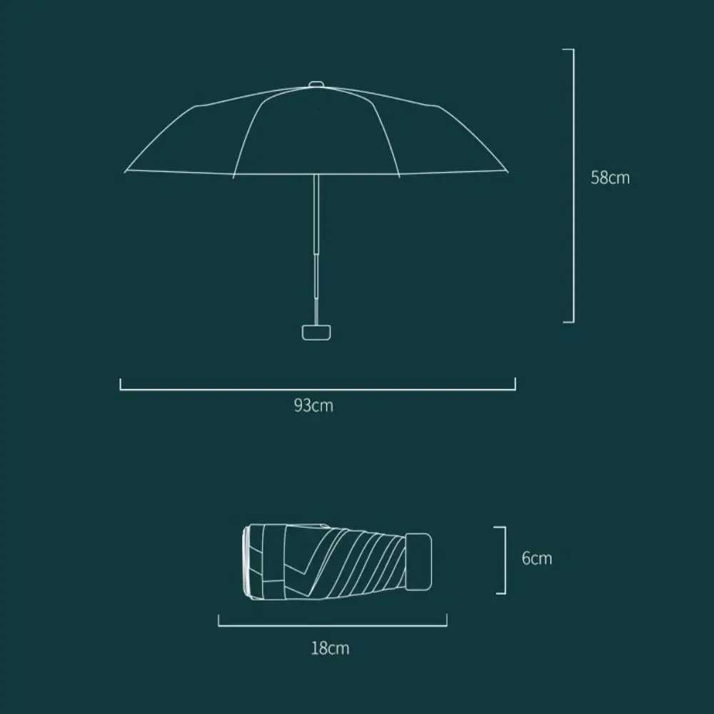 Ultraviolet Protection Parasol Fashion Wind Resistant Small Pocket Sun Umbrella Mini Folding Sun Shade OutdoorM251122