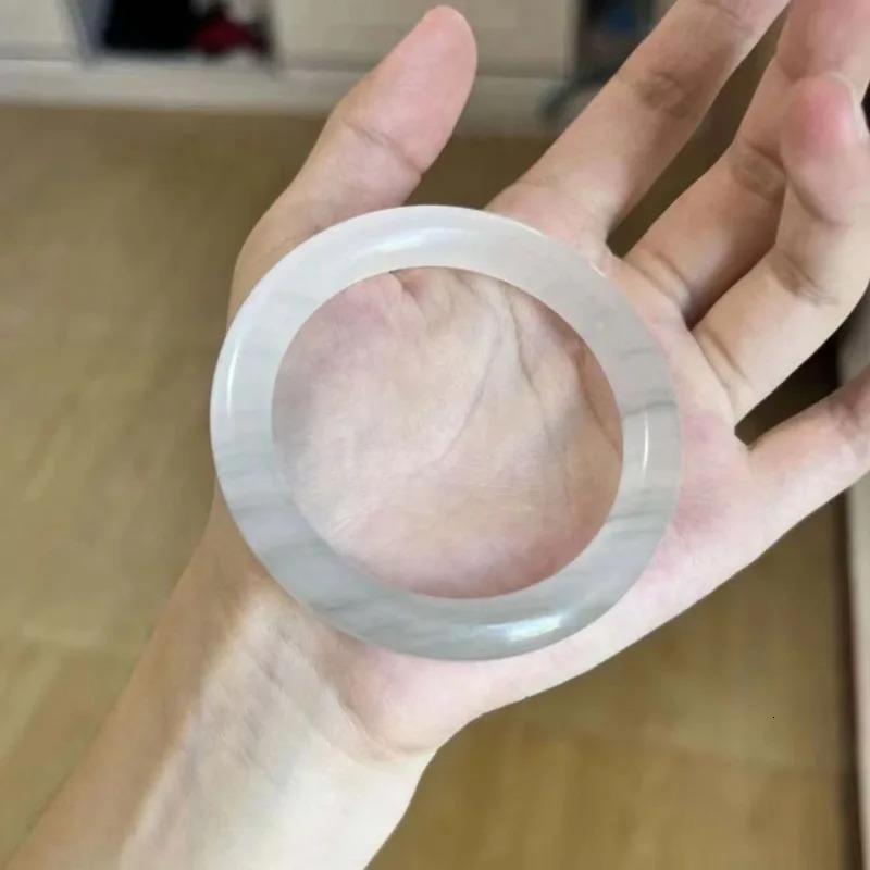 Tianshan Emerald Ink Danqing Ice Jade Bracelet Smoky Gray Chinese Style Bracelet 250421