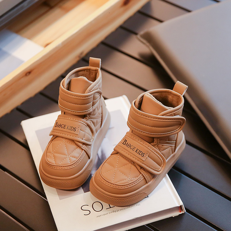 New designer shoes Children s Cotton Shoes Boys and Girls Winter New Snow Boots Fleece Lined Thickened Warm Large Cotton Boots Non Slip Versatile