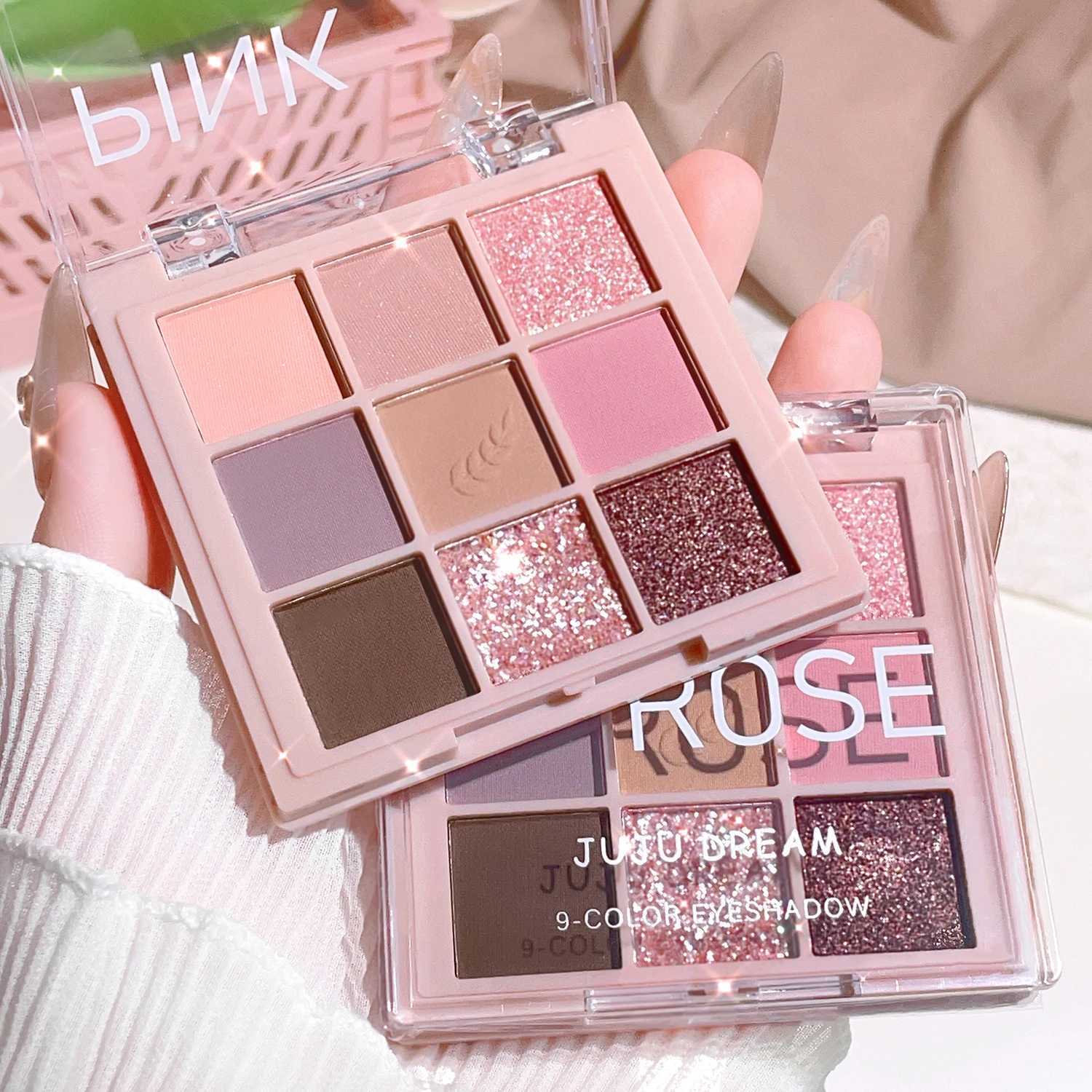 Nine-color eye shadow plate daily pearl matte earth color Jiugong grid eye shadow high-quality pure styleT251122